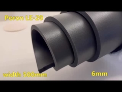 काले PORON INOAC फोम LE-20 उच्च रिबाउंड 6.0 मिमी रबर समर्थित फोम