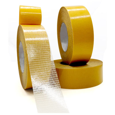 खरीदें Double-sided long filament adhesive tape mesh glass fiber carpet tape online manufacture