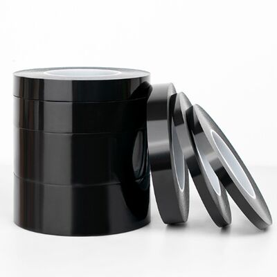 खरीदें 0.06 मिमी काली कैप्टन टेप सिलिकॉन चिपकने वाला प्रकाश सुरक्षा पीसीबी टेप online manufacture