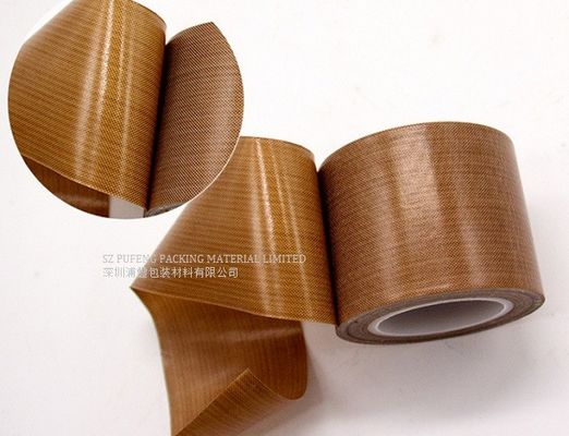 ब्राउन उच्च तापमान प्रतिरोधी स्वयं चिपकने वाला PTFE टेप 0.13mm