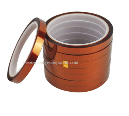 पॉलीमाइड फिल्म हीट रेसिस्टेंट चिपकने वाला टेप रोल 20N/25mm के साथ तन्यता शक्ति